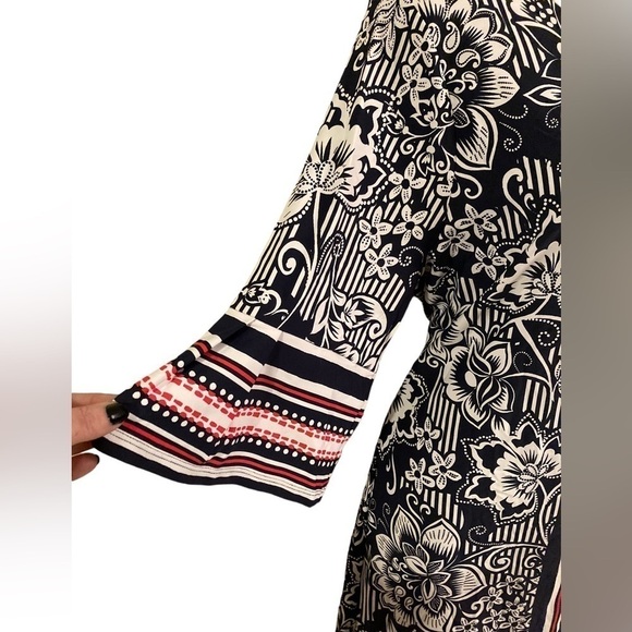 Macy’s CHARTER CLUB Dress Coral Tropicale Intrepid Blue Combo Size XL NWT - Picture 4 of 9